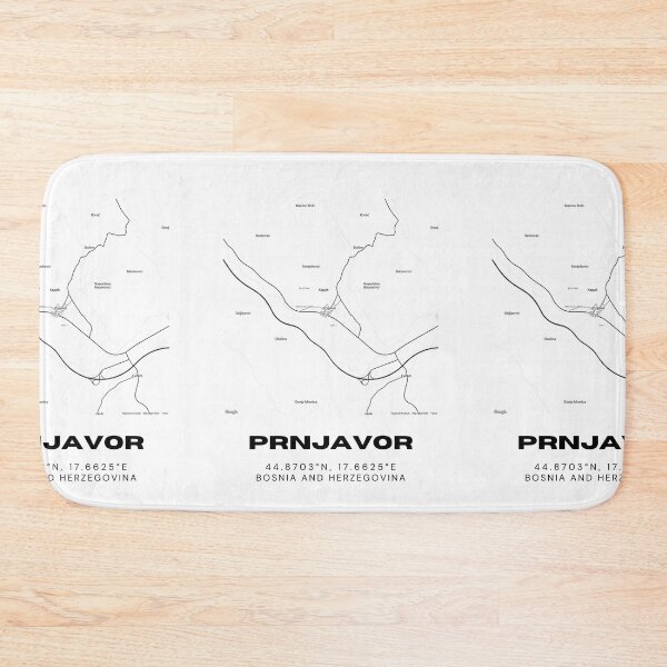 Item preview, Prnjavor Bosnia Minimalist Map Art | Clean City Street Map Poster designed and sold by RM-Journey.