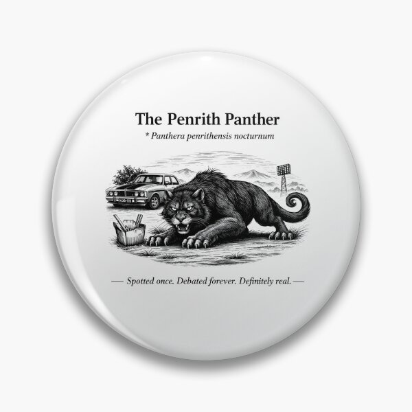 Artikelvorschau, Australische Fabelwesen: Der Penrith-Panther entworfen und verkauft von Fallen Feather Designs.