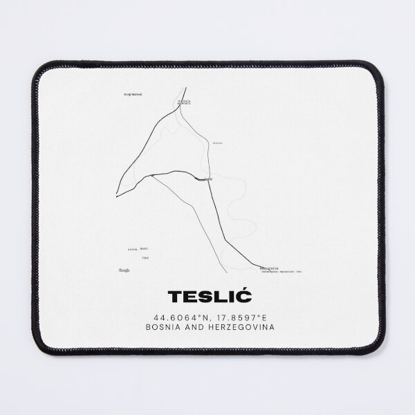 Item preview, Teslić Bosnia Minimalist Map Poster | Modern Street Map Design designed and sold by RM-Journey.