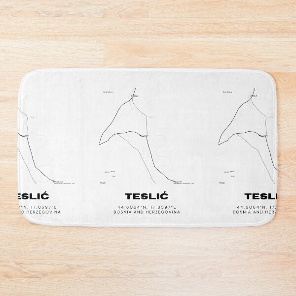 Item preview, Teslić Bosnia Minimalist Map Poster | Modern Street Map Design designed and sold by RM-Journey.