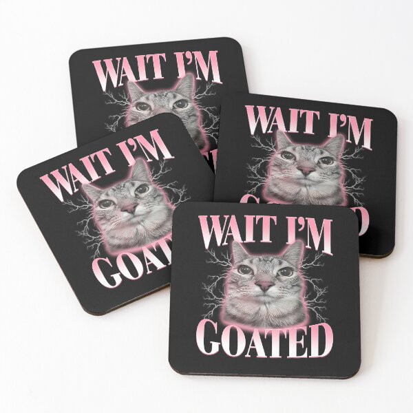 Item preview, Wait I'm Goated Cat Silly Funny Cat Meme Men Women designed and sold by phoebelevine.