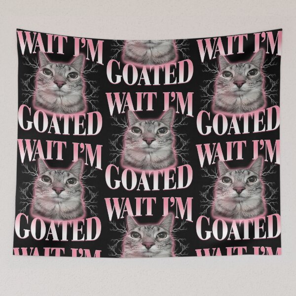 Item preview, Wait I'm Goated Cat Silly Funny Cat Meme Men Women designed and sold by phoebelevine.