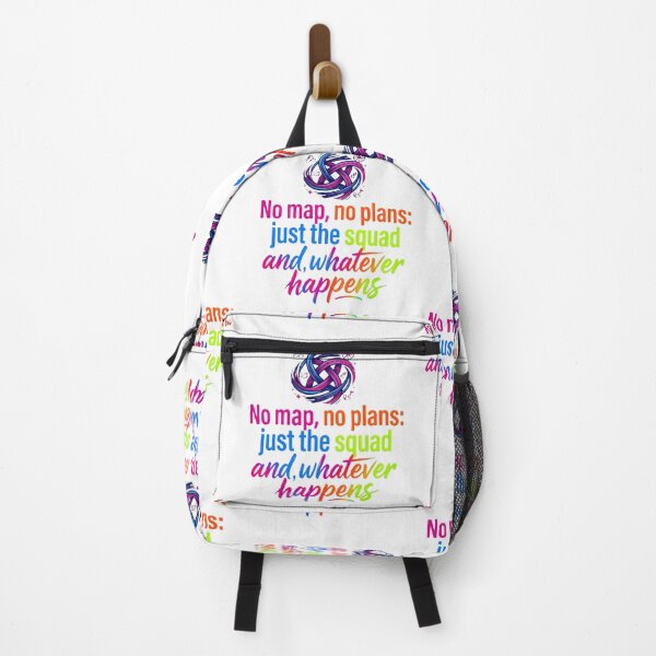 Item preview, "No Map, No Plans, Just the Squad" Adventure Typographic Graphic designed and sold by VibranPalette.