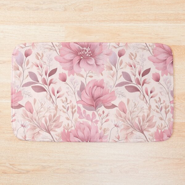 Item preview, Dusty pastel pink leafy botanicals watercolor leaves painting spring theme shades of pink designed and sold by navitalidesign.
