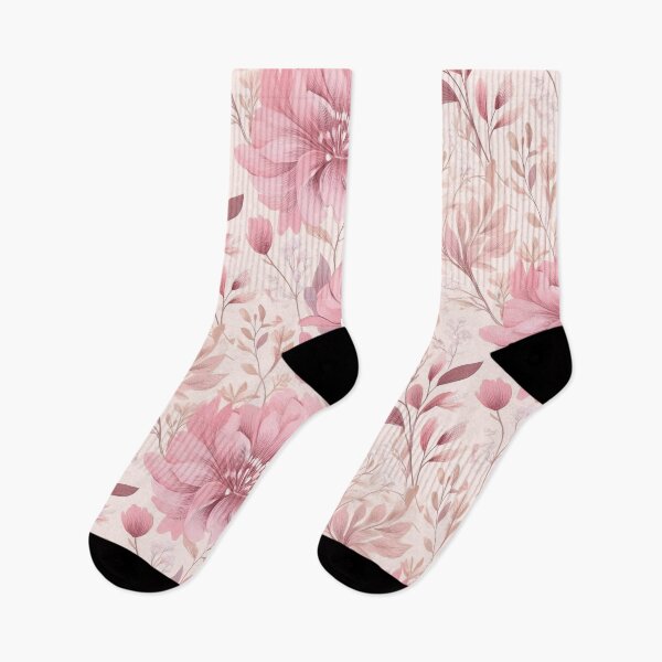 Item preview, Dusty pastel pink leafy botanicals watercolor leaves painting spring theme shades of pink designed and sold by navitalidesign.