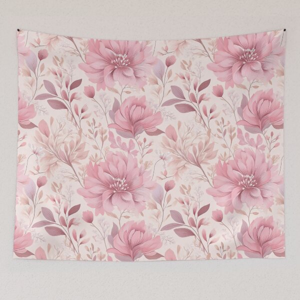 Item preview, Dusty pastel pink leafy botanicals watercolor leaves painting spring theme shades of pink designed and sold by navitalidesign.