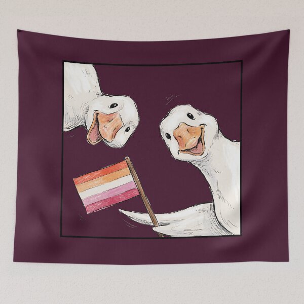 Item preview, Silly Goose Couple Lesbian Flag Gay Pride designed and sold by TackyTime.