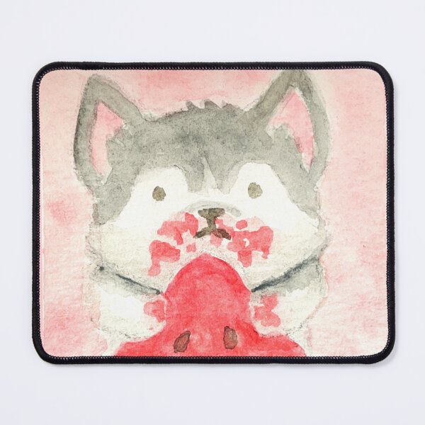 Item preview, Messy Eater: Watermelon Husky designed and sold by koodoodles.