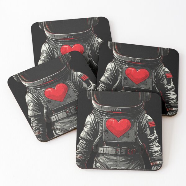 Item preview, Love Astronaut Heart Space Warrior Art designed and sold by Alexander Martini Productions.