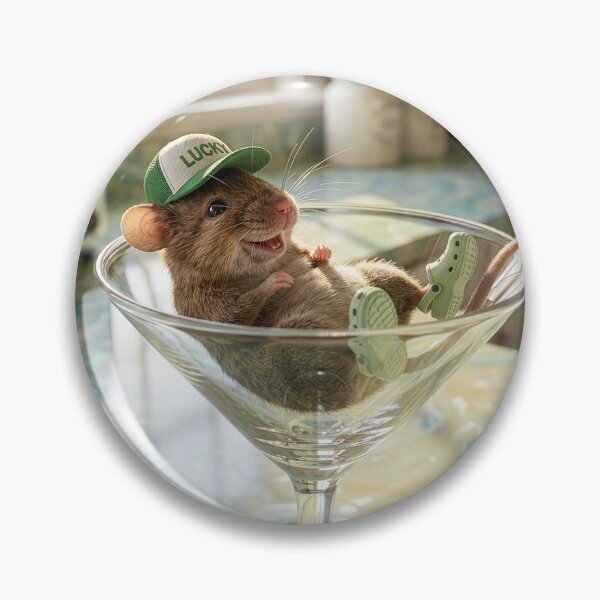 Item preview, Mouse Takes a Breather in a Martini Glass designed and sold by Tridentulus.