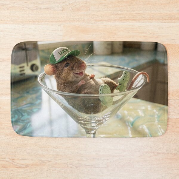 Item preview, Mouse Takes a Breather in a Martini Glass designed and sold by Tridentulus.