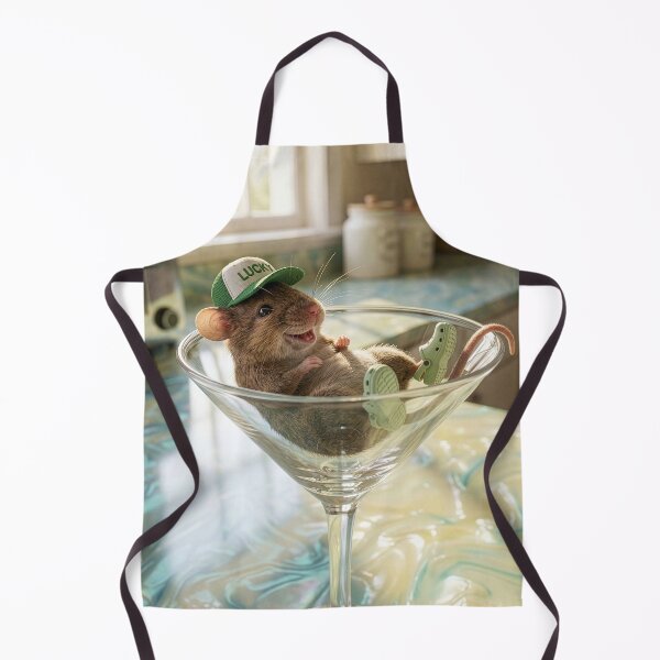 Item preview, Mouse Takes a Breather in a Martini Glass designed and sold by Tridentulus.