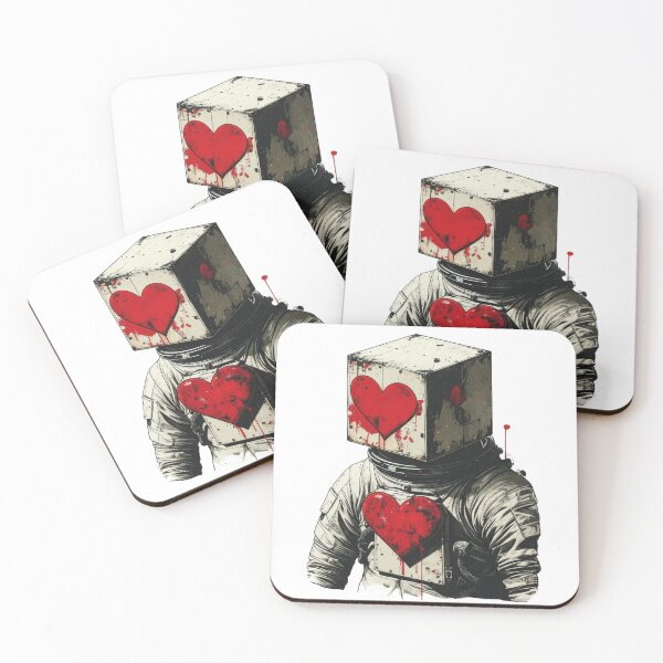 Item preview, Cubeheads Heart Tattoo Astronaut designed and sold by Alexander Martini Productions.