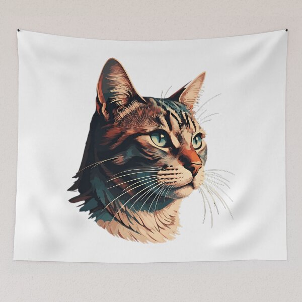 Item preview, Vibrant Retro Pop Art Cat Portrait for Animal Lover designed and sold by chattsuede.