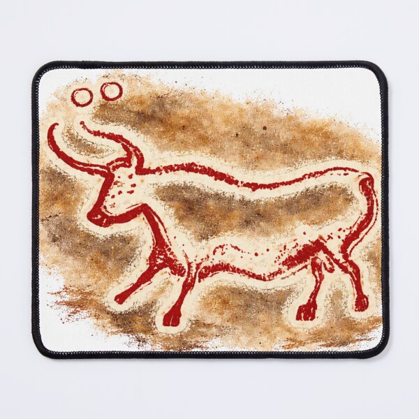 Item preview, Prehistoric Cave Art Style Bull Illustration for History Lovers designed and sold by RickE.