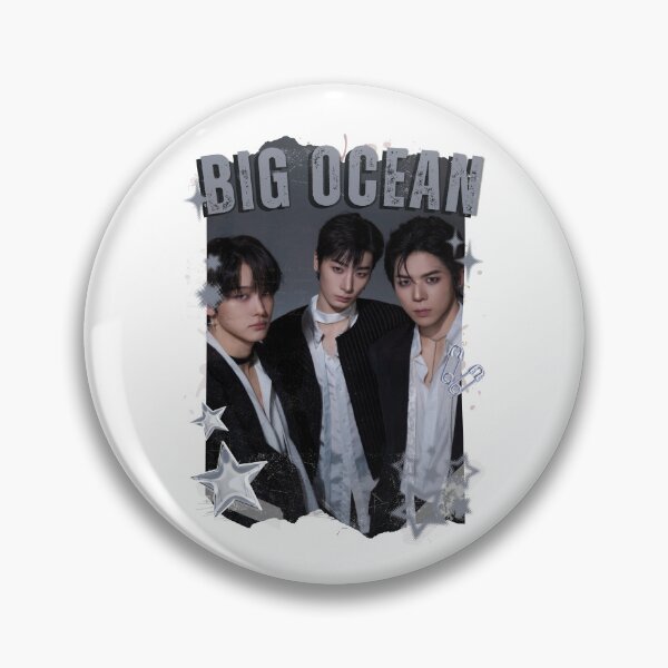 Item preview, Big Ocean Blue Kpop Group Retro Collage Design designed and sold by HELL0WBELLO.