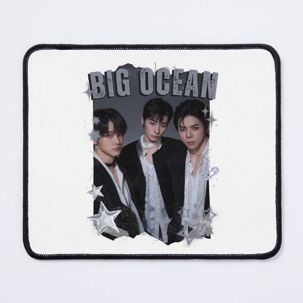 Item preview, Big Ocean Blue Kpop Group Retro Collage Design designed and sold by HELL0WBELLO.