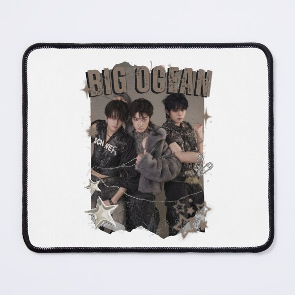 Item preview, Big Ocean Blue Kpop Group Retro Collage Design designed and sold by HELL0WBELLO.