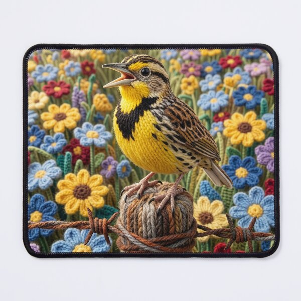 Item preview, Yarn Meadowlark Sings in Flowery Yarn Meadow designed and sold by Tridentulus.
