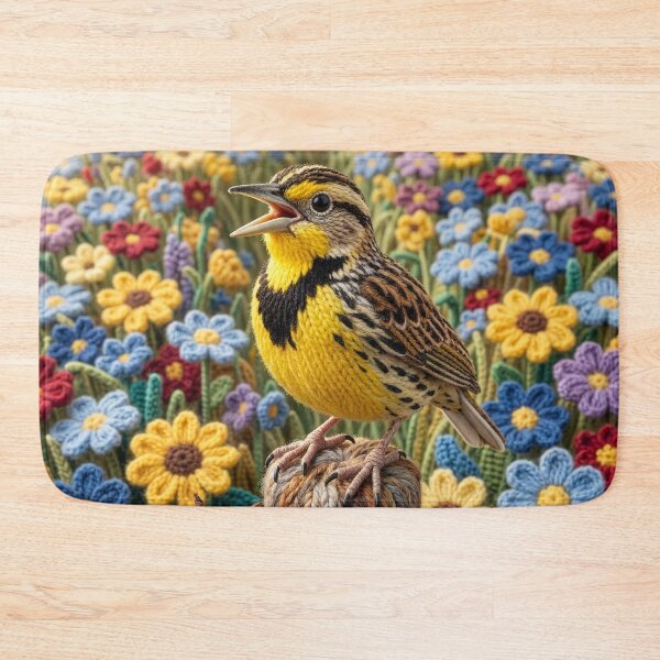 Item preview, Yarn Meadowlark Sings in Flowery Yarn Meadow designed and sold by Tridentulus.