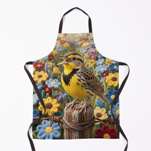 Item preview, Yarn Meadowlark Sings in Flowery Yarn Meadow designed and sold by Tridentulus.