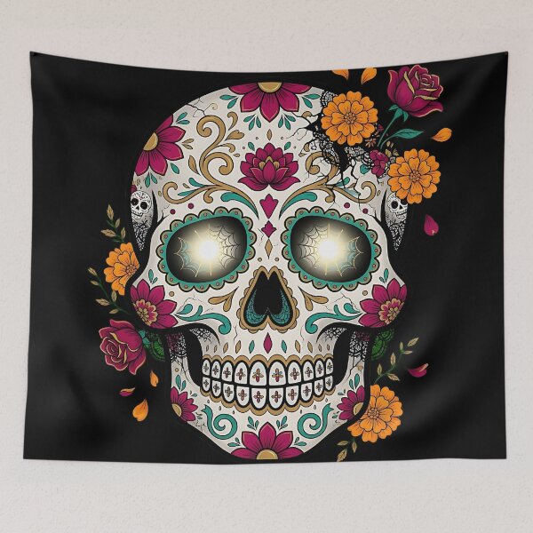 Item preview, Elegant Día de los Muertos Sugar Skull designed and sold by Chaotic Cuties.