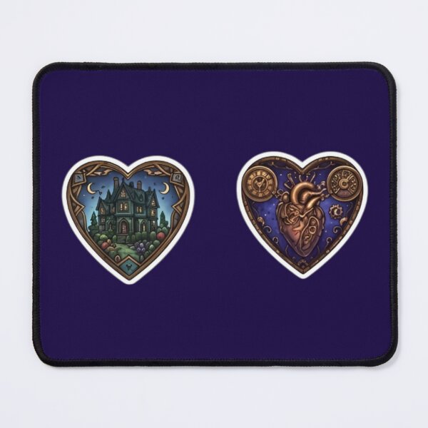 Item preview, Steampunk Fantasy Heart Stickers – Magical Victorian Aesthetic Collection designed and sold by Good Vibes .