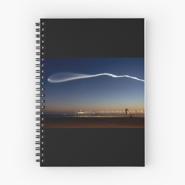 Item preview, Huntington Beach Pier Space X Rocket  Sunset designed and sold by PsychoAlien.com.