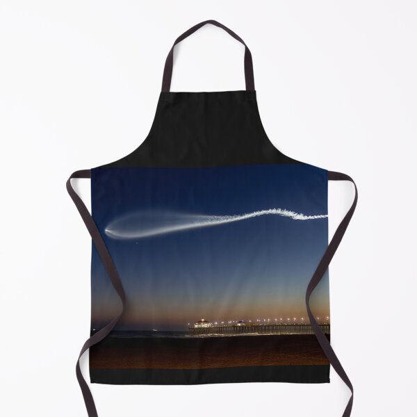 Item preview, Huntington Beach Pier Space X Rocket Sunset designed and sold by PsychoAlien.com.