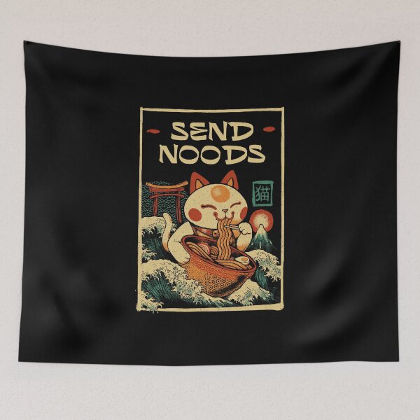 Item preview, Send Noods Neko Ramen Cat  by Tobe Fonseca designed and sold by Tobe Fonseca®.