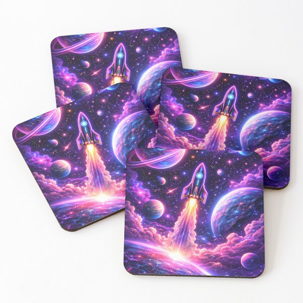 Item preview, Neon Space – Futuristic Galaxy Design designed and sold by Expl0rer.