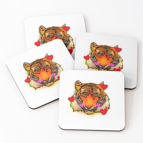 Item preview, Maple the Tiger hearts emoji - animalz  designed and sold by Ashley’sAnimalz.