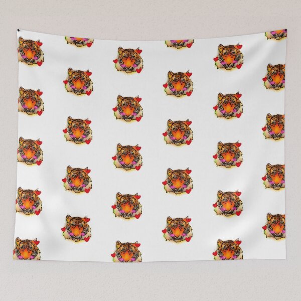 Item preview, Maple the Tiger hearts emoji - animalz  designed and sold by Ashley’sAnimalz.