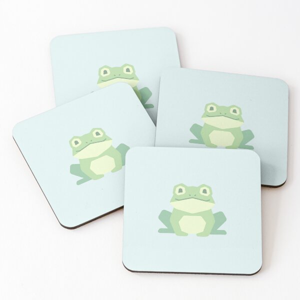Item preview, Minimalist Kawaii Frog – Green Frog Sticker for Nature Lovers designed and sold by bsbd-action.