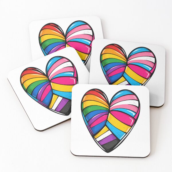 Item preview, LGBTQ Pride Rainbow Heart Design - Gay Pride Heart, Love Is Love, Queer LGBT Gift Idea, Pride Month Shirt Sticker Merch designed and sold by ArtByTripti.