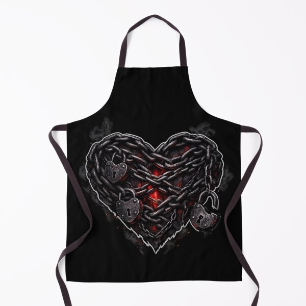 Item preview, Chained Heart with Broken Lock – Dark Gothic Love & Heartbreak Aesthetic Sticker designed and sold by CutePearlStudio.