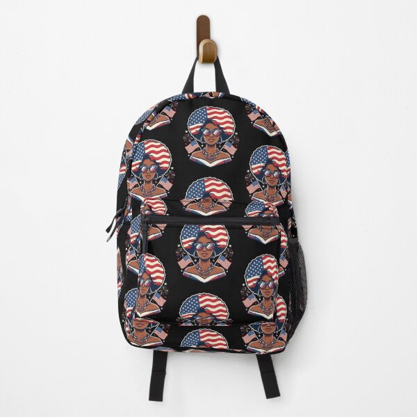 Item preview, Black Afro Patriotic Woman designed and sold by Thestackingfig.