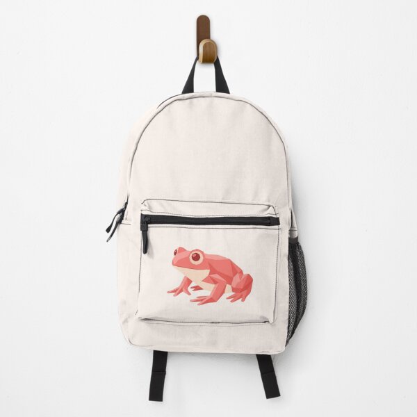 Item preview, Low Poly Coral Frog – Tropical Amphibian Sticker for Travelers designed and sold by bsbd-action.
