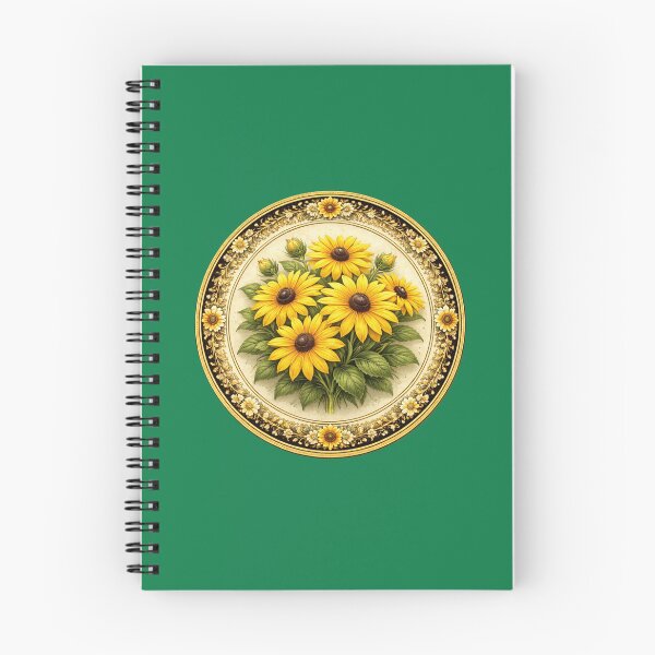 Item preview, Black-Eyed Susan Cheer – Sunny Meadow Botanical Circle Design designed and sold by TheJoyfulPen.