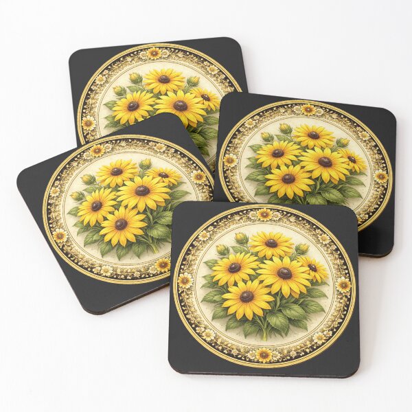 Item preview, Black-Eyed Susan Cheer – Sunny Meadow Botanical Circle Design designed and sold by TheJoyfulPen.