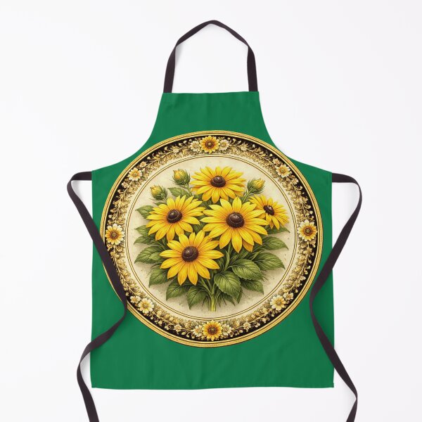 Item preview, Black-Eyed Susan Cheer – Sunny Meadow Botanical Circle Design designed and sold by TheJoyfulPen.
