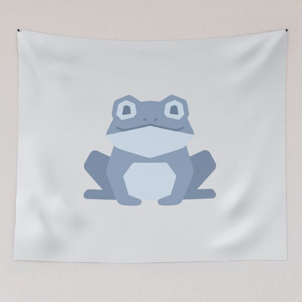 Item preview, Minimalist Pastel Blue Frog – Children's Room Decor designed and sold by bsbd-action.
