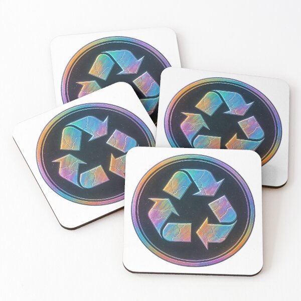 Item preview, A holographic recycling symbol on transparent background designed and sold by Creative88Art.