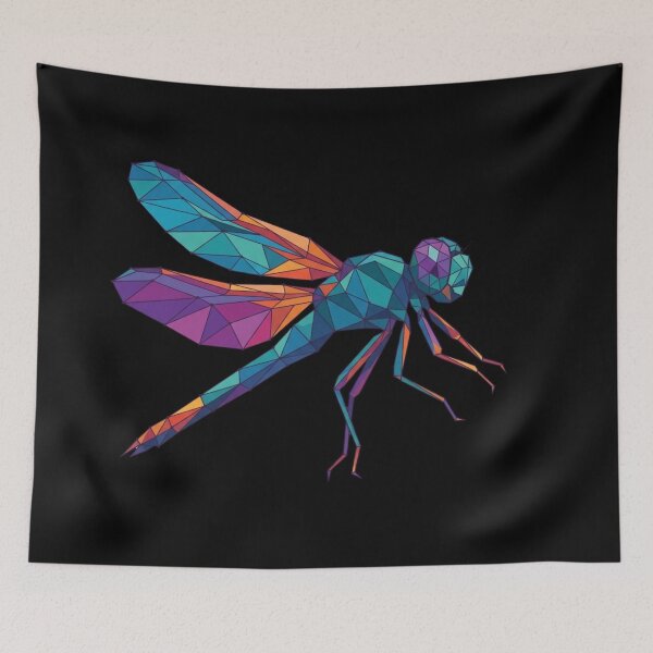 Item preview, Geometric Multicolor Dragonfly – Insect T-Shirt for Nature Enthusiasts designed and sold by bsbd-action.