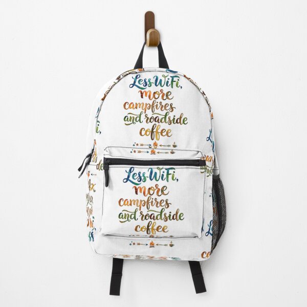 Item preview, Vibrant Watercolor Typography: Less WiFi, More Campfires and Roadside Coffee designed and sold by VibranPalette.