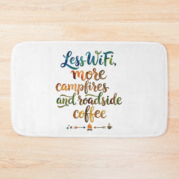 Item preview, Vibrant Watercolor Typography: Less WiFi, More Campfires and Roadside Coffee designed and sold by VibranPalette.