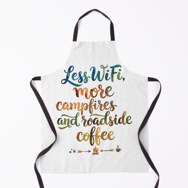 Item preview, Vibrant Watercolor Typography: Less WiFi, More Campfires and Roadside Coffee designed and sold by VibranPalette.