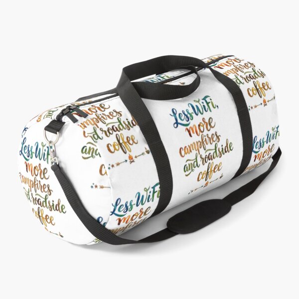 Item preview, Vibrant Watercolor Typography: Less WiFi, More Campfires and Roadside Coffee designed and sold by VibranPalette.