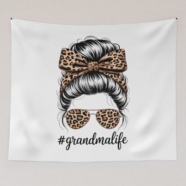 Item preview, Grammy Life Bleached Leopard Messy Bun Mother's day designed and sold by TrinaEspinoza.