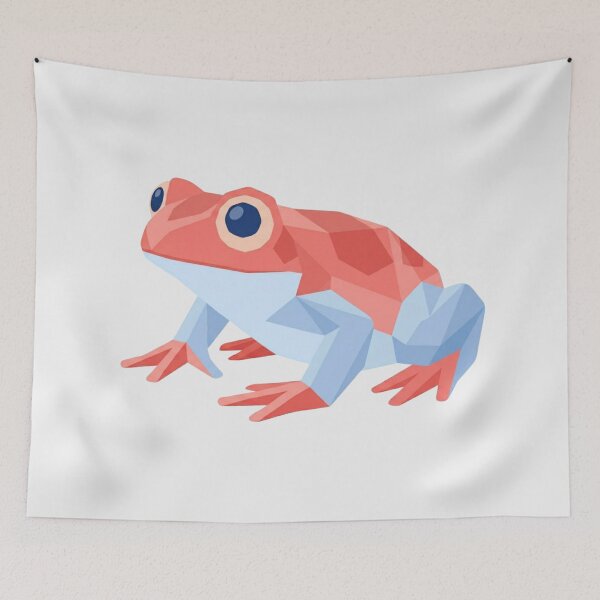 Item preview, Red and Blue Frog – Contrast Sticker for Art Collectors designed and sold by bsbd-action.
